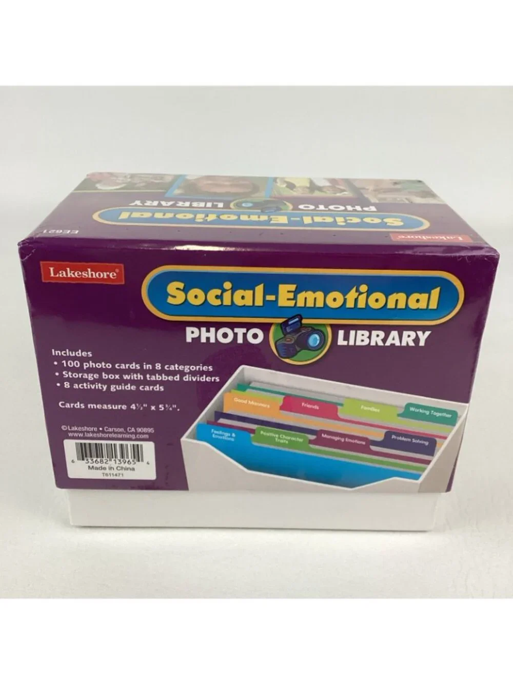 Lakeshore Social Emotional Photo Library Photo Cards Storage Box Activity Guide